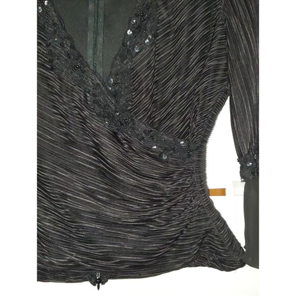 A Cachet Top Witchy Gothic Fairy Grunge Prom Evening Sequined Size 8 - Picture 5 of 10